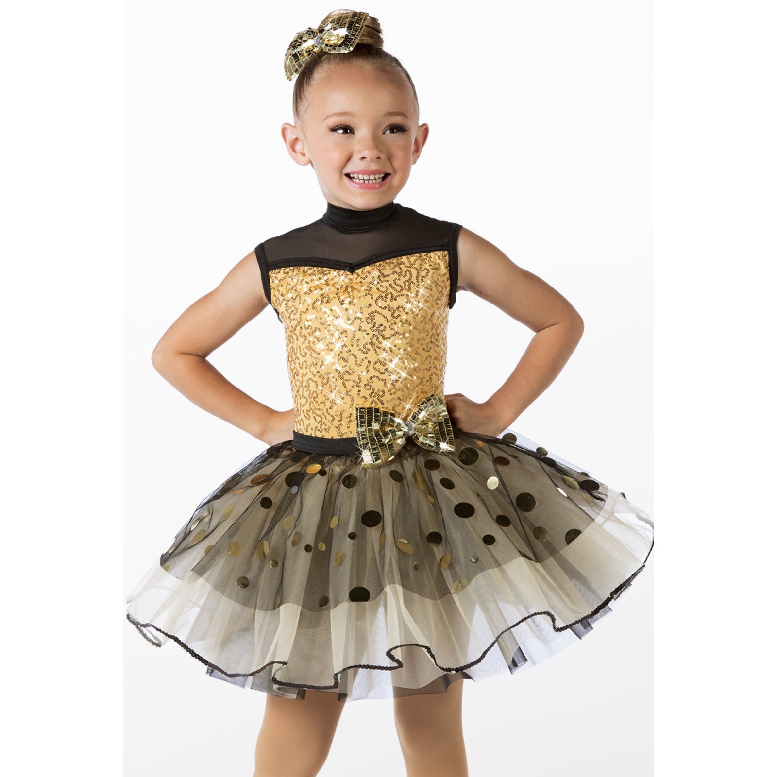Dance Costume Weissman 14374 Small Child Gold Jazz Tap Musical Tutu